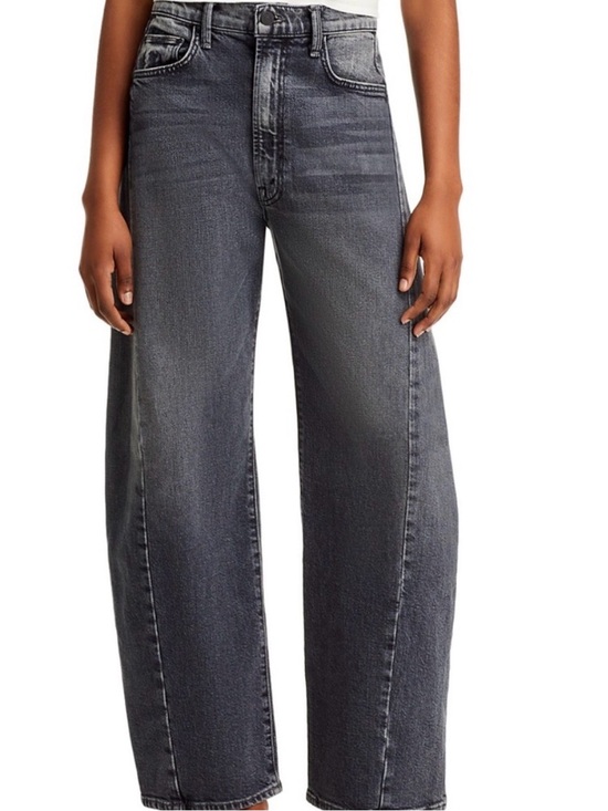MOTHER Denim - MOTHER The Half Pipe Flood High Rise Jeans in Outta Sight washed Black Denim